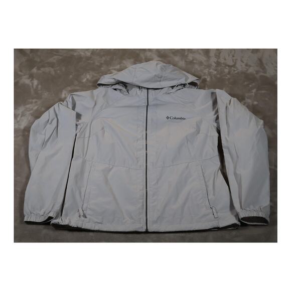Columbia Jacket Womens Small Gray Hooded Full Zip Outdoor Lightweight Coat Parka - Picture 1 of 7